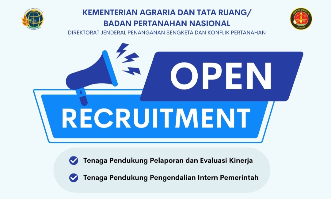 LOWONGAN KERJA! Kementerian ATR BPN Buka Rekrutmen Tenaga Pendukung Tahun 2026, Catat Ini Persyaratannya