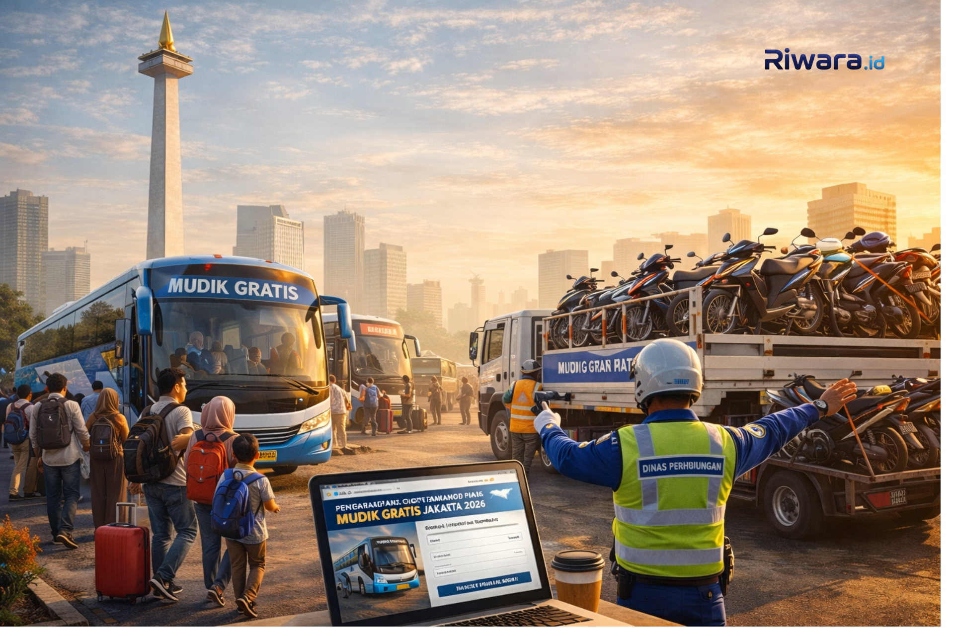 Mudik Gratis Jakarta 2026 Bisa Angkut Motor Gratis, Ini Daftar Kota Tujuan dan Cara Daftarnya