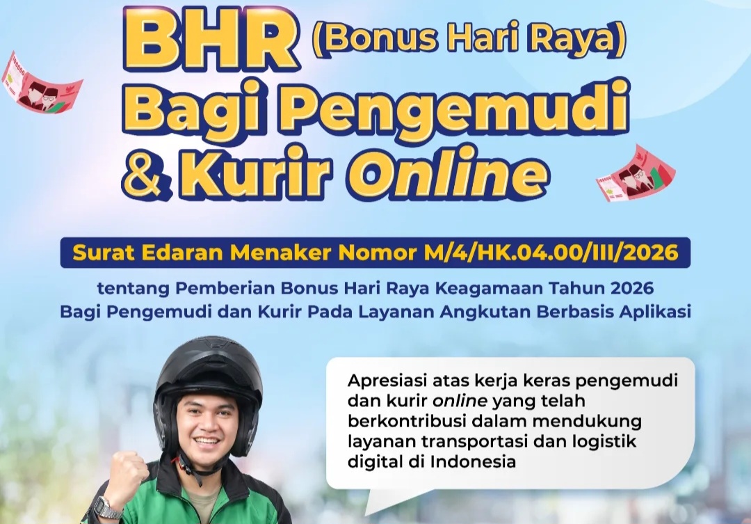 Kemnaker Terbitkan Ketentuan Bonus Hari Raya bagi Ojol dan Kurir Online, Cek Perhitungannya di Sini