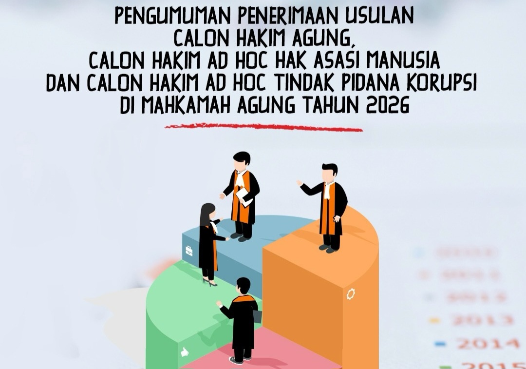 Komisi Yudisial Buka Seleksi Calon Hakim Agung dan Calon Hakim Ad Hoc Tahun 2026, Pendidikan Minimal S1, Ini Syaratnya