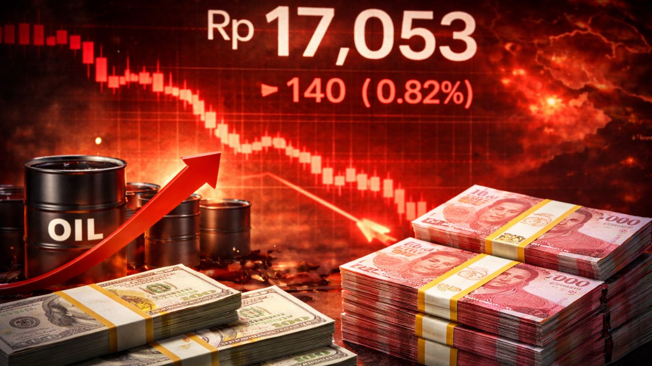 Rupiah Tembus Rp17.053/US$, Tekanan Harga Minyak dan Konflik Timur Tengah Jadi Pemicu