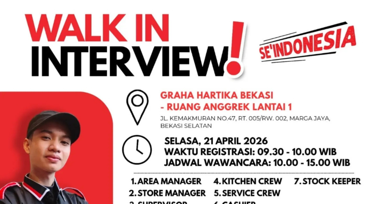 Warga Bekasi & Jaktim Merapat! Se'indonesia Buka Walk In Interview Besar-besaran Selasa Depan, Cek Lokasinya!