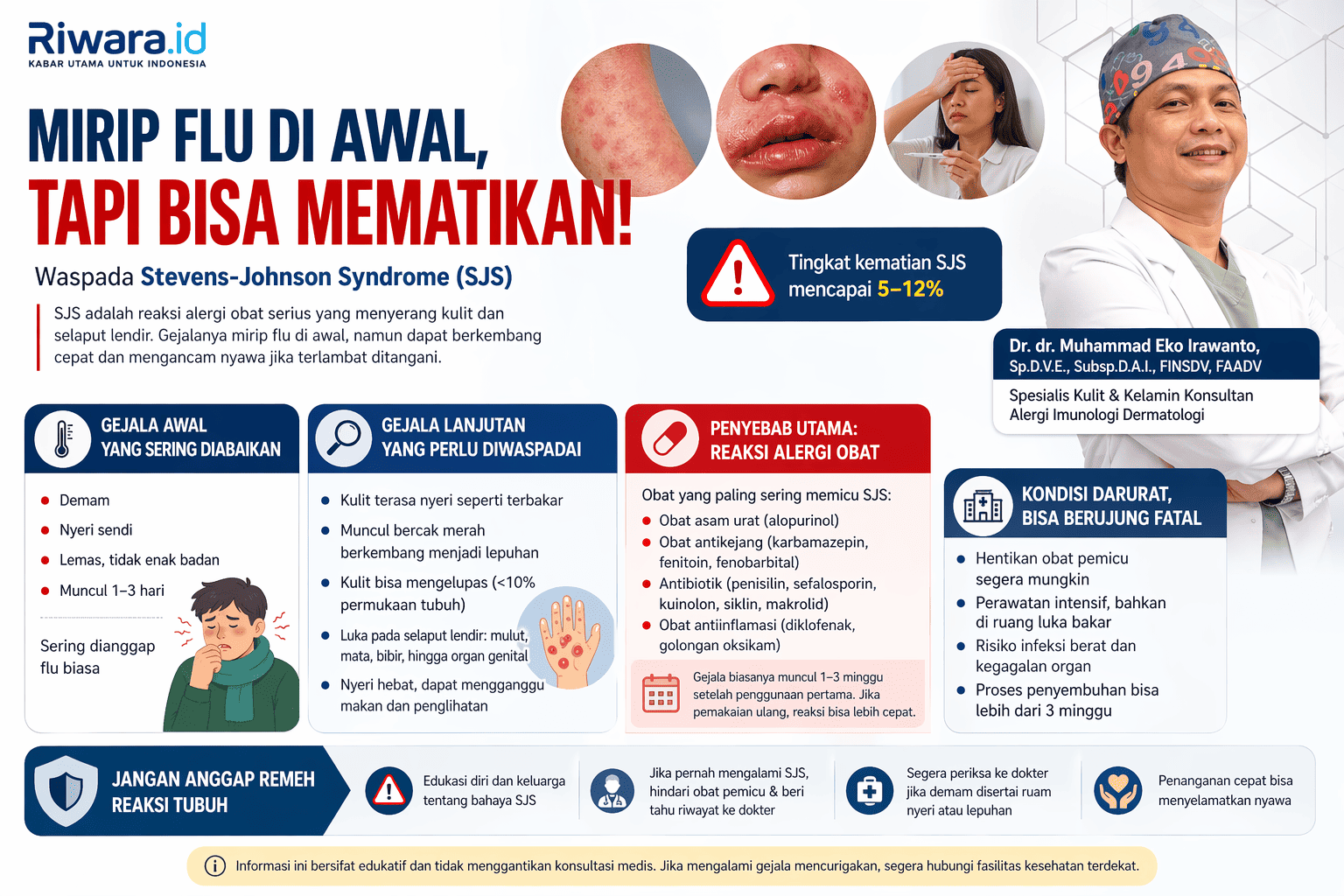 Mirip Flu di Awal, Tapi Bisa Mematikan: Fakta Mengejutkan Stevens-Johnson Syndrome yang Sering Terlambat Disadari