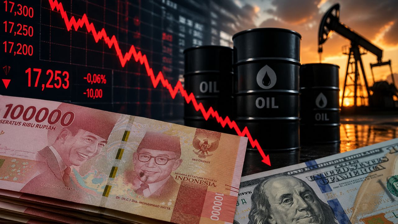 Rupiah Tertekan di Tengah Lonjakan Harga Minyak Global, NDF Menguat Tipis ke Rp17.253 per US$