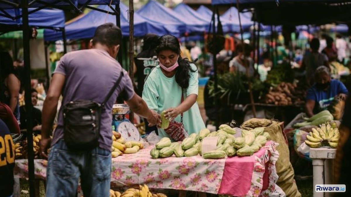 ilustrasi pedagang eceran