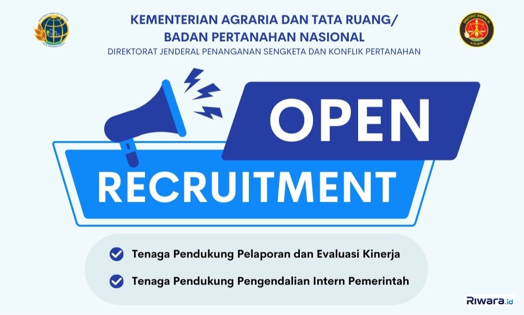 Kementerian ATR BPN Membuka Rekrutmen Tenaga Pendukung Tahun 2026
