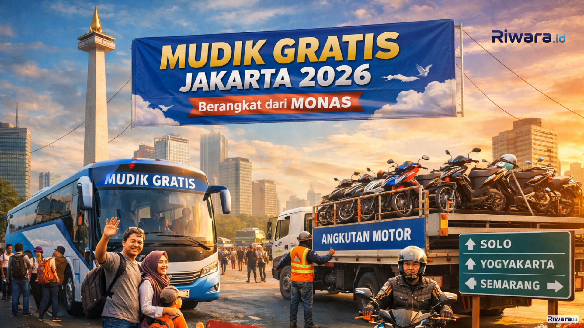 Mudik Gratis Jakarta 2026 Bisa Angkut Motor Gratis, Ini Daftar Kota Tujuan dan Cara Daftarnya