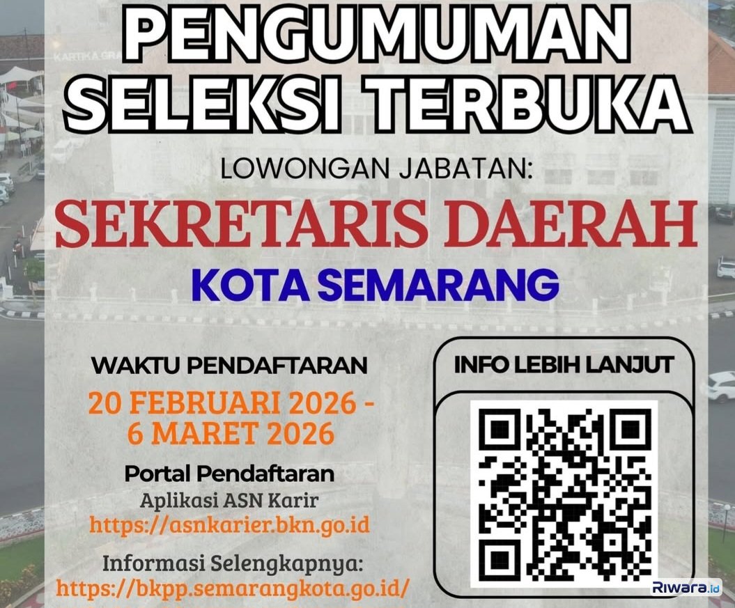Pemerintah Kota Semarang Membuka Seleksi Terbuka Sekretaris Daerah