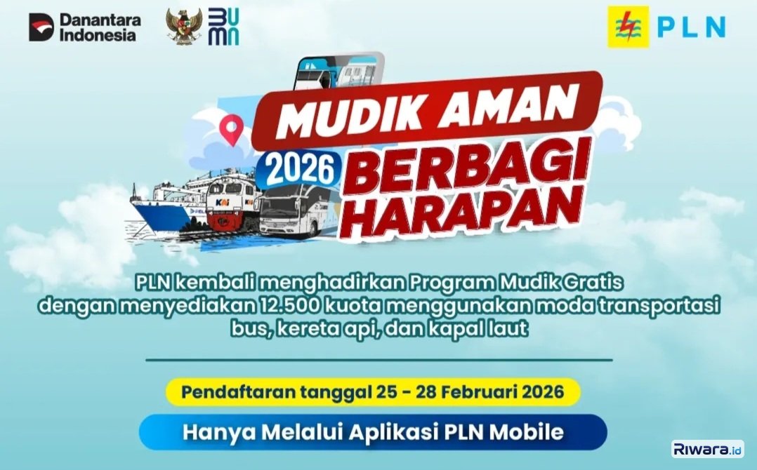 PLN Adakan Program Mudik Gratis Lebaran 2026 dengan Bus, Kereta Api dan Kapal Laut