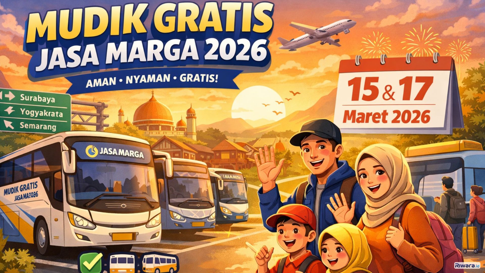 Mudik Gratis Jasa Marga 2026 Resmi Dibuka, Cek Jadwal 15 dan 17 Maret, Rute Lengkap Jalur Utara dan Selatan