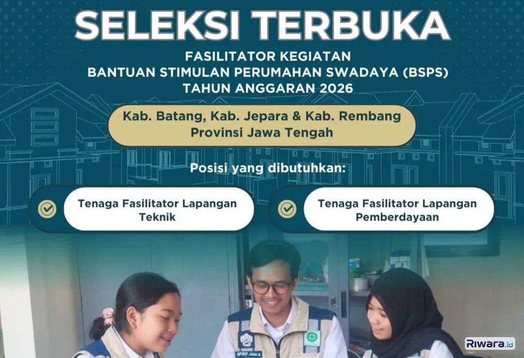 Lowongan Tenaga Fasilitator Lapangan BSPS di BP3KP Jawa III