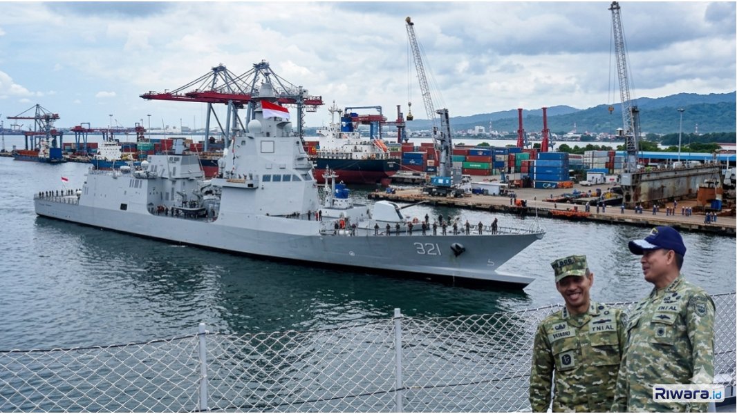 TNI AL Sambut Kedatangan KRI Prabu Siliwangi 321, Kapal Perang Canggih dengan Meriam 127 Mm