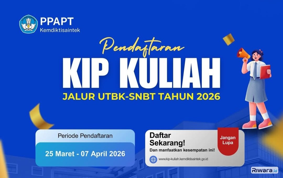 Pendaftaran KIP Kuliah Jalur UTBK - SNBT 2026 Dibuka hingga 7 April