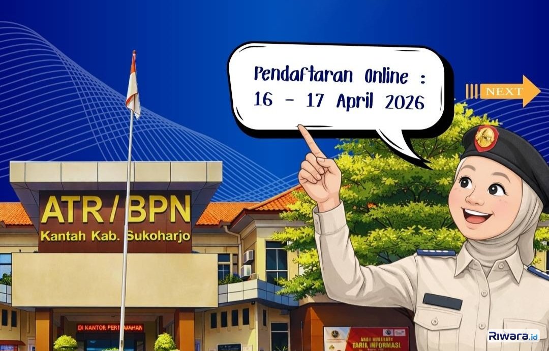 Kantor Pertanahan Kabupaten Sukoharjo Membuka Lowongan Tenaga Pendukung Tahun 2026