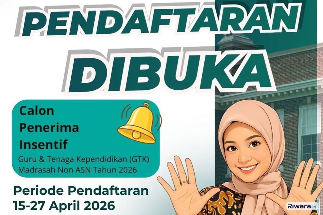 Kemenag Buka Pendaftaran Calon Penerima Insentif GTK Madrasah Non ASN Tahun 2026