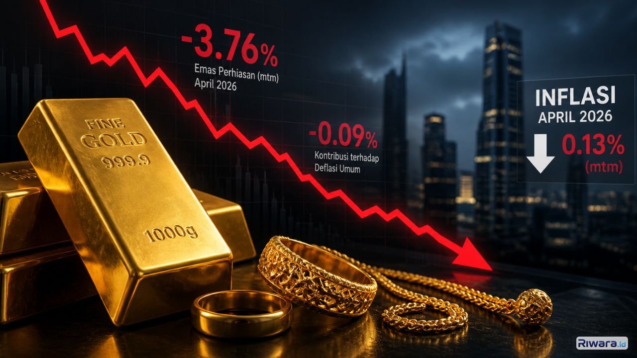 Harga Emas Turun Tajam, BPS Ungkap Dampaknya ke Inflasi April 2026