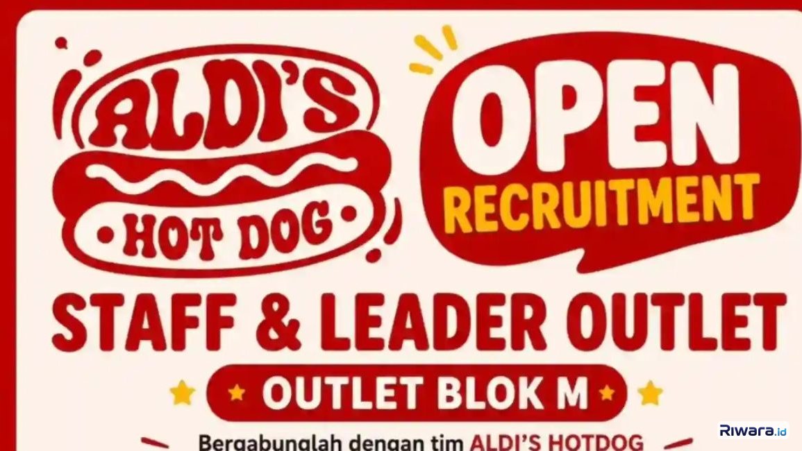 Lowongan Kerja Aldi's Hotdog Milik Aldi Taher di Blok M, Terbuka untuk Lulusan SMA! cek Syaratnya