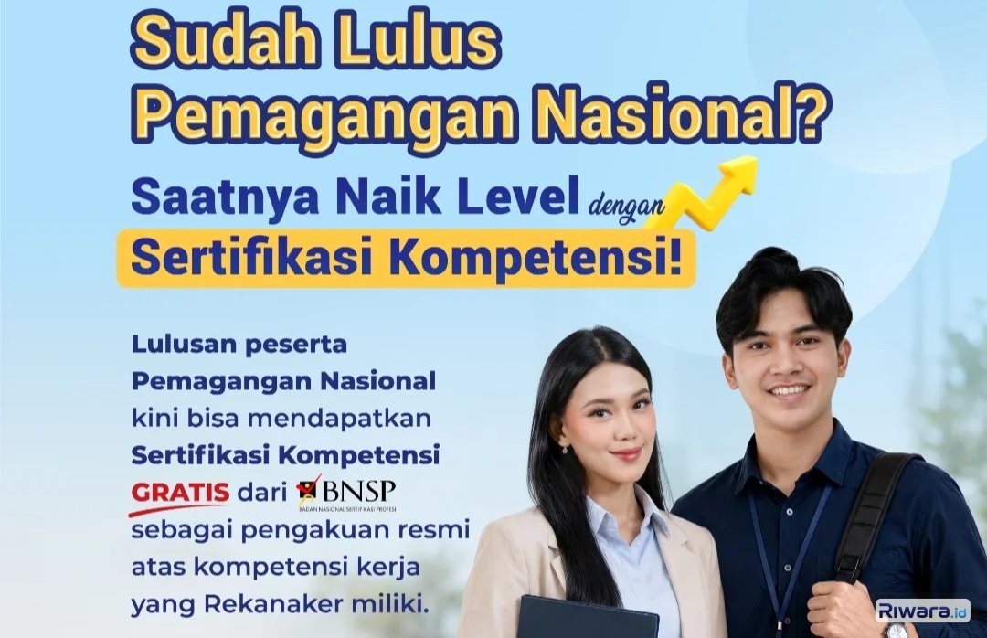 Info Penting Bagi Peserta Pemagangan Nasional! Dibuka Kesempatan Mendapatkan Sertifikasi Kompetensi Gratis dari BNSP, Ini Caranya
