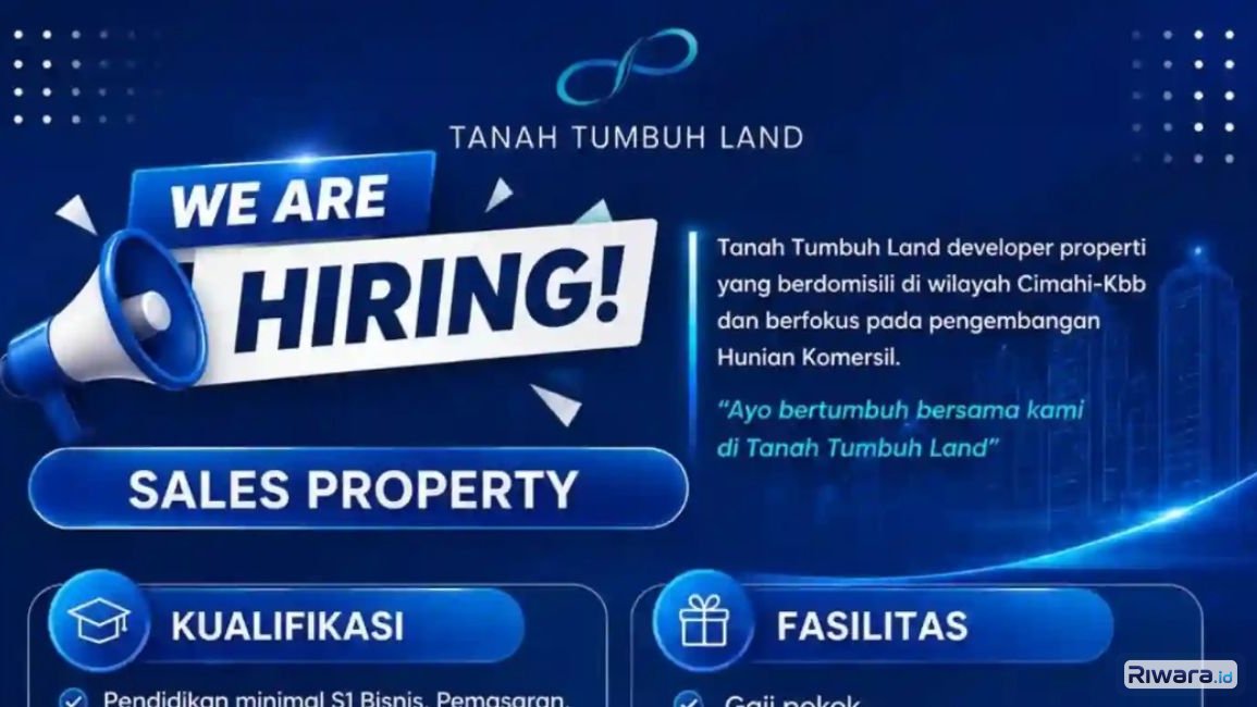 Lulusan SMA Bisa Jadi Sales Properti! Tanah Tumbuh Land Buka Lowongan dengan Benefit Menggiurkan