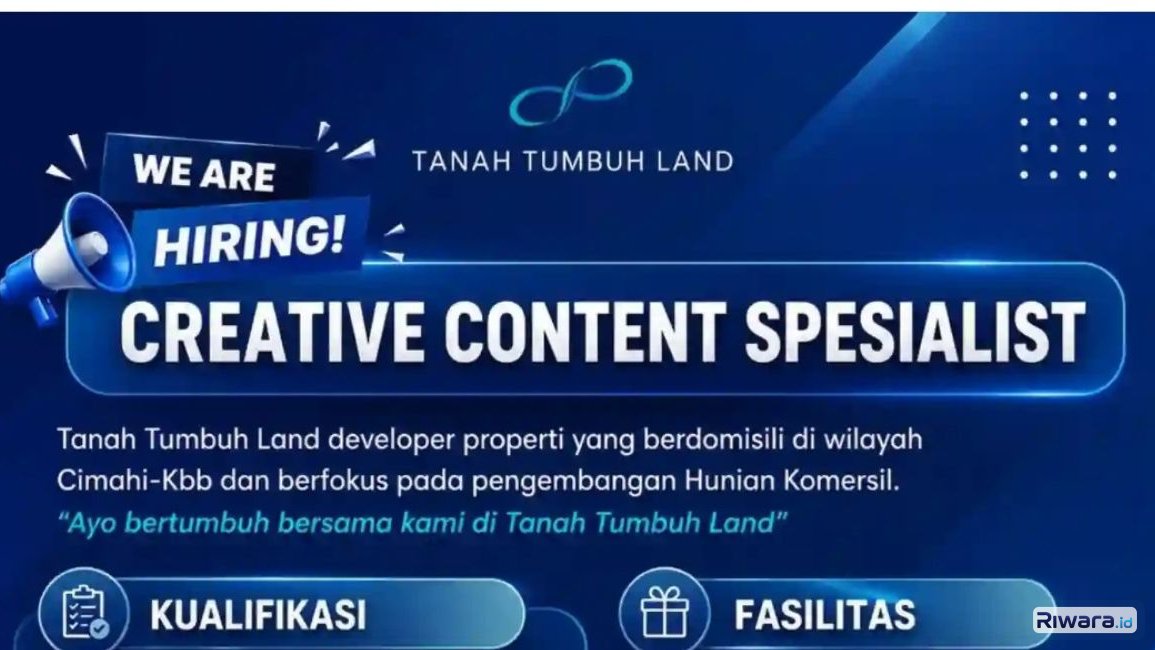 Lowongan Kerja Cimahi: Tanah Tumbuh Land Cari Host Live & Content Creator Minimal Lulusan SMA