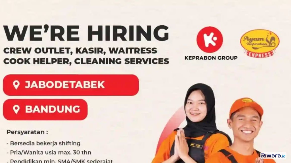 Lowongan Kerja Keprabon Group (Ayam Keprabon) untuk Lulusan SMA/SMK di Jabodetabek & Bandung, Lamar Segera!