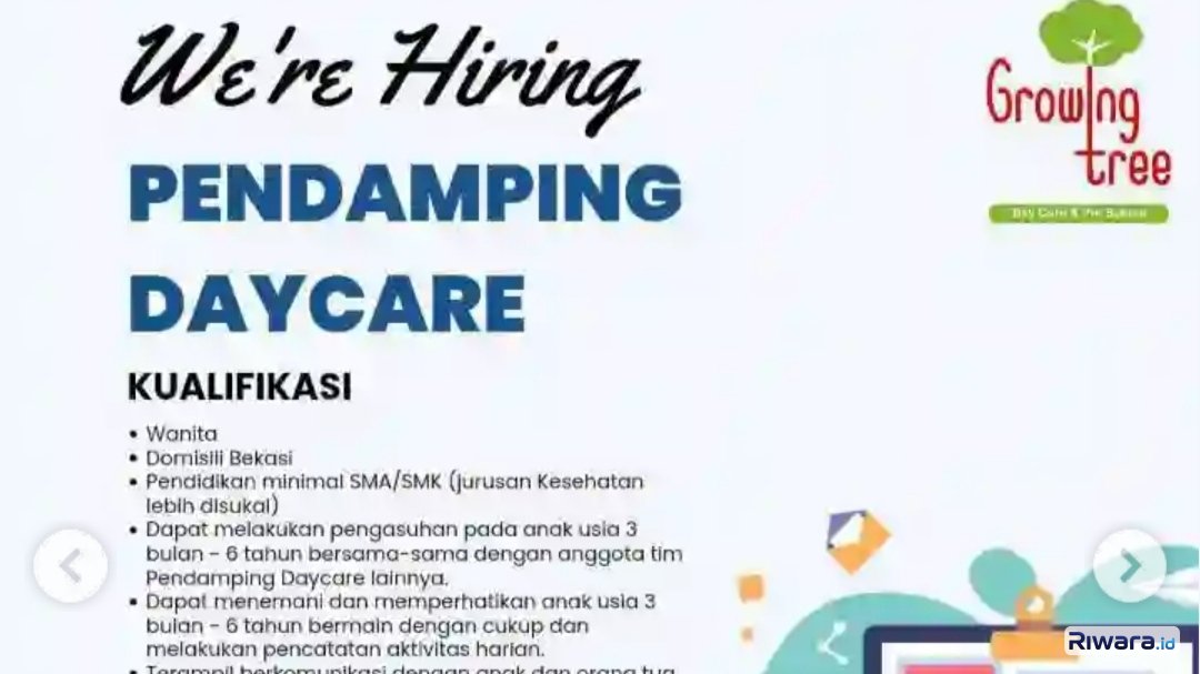 Loker Pendamping Daycare di Bekasi Untuk Wanita, Cek Kualifikasinya Segera...
