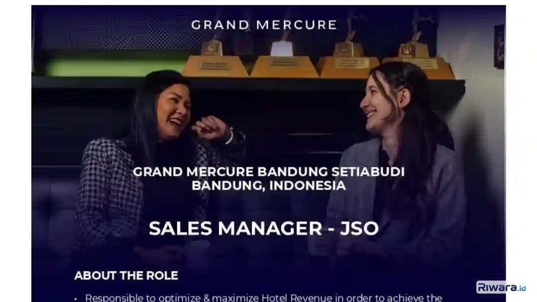 Info Loker Hotel Bintang 5: Grand Mercure Bandung Buka Lowongan Sales Manager, Cek Syaratnya!