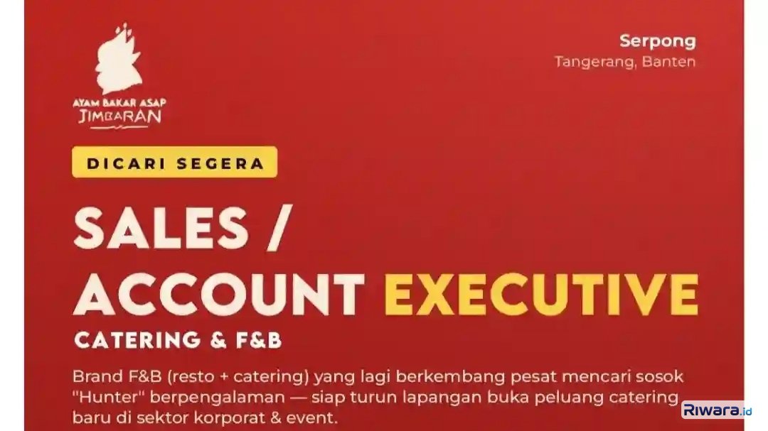 Gaji Tembus Rp9 Juta + Bonus! Ayam Bakar Asap Jimbaran Buka Lowongan Kerja Sales di Tangerang