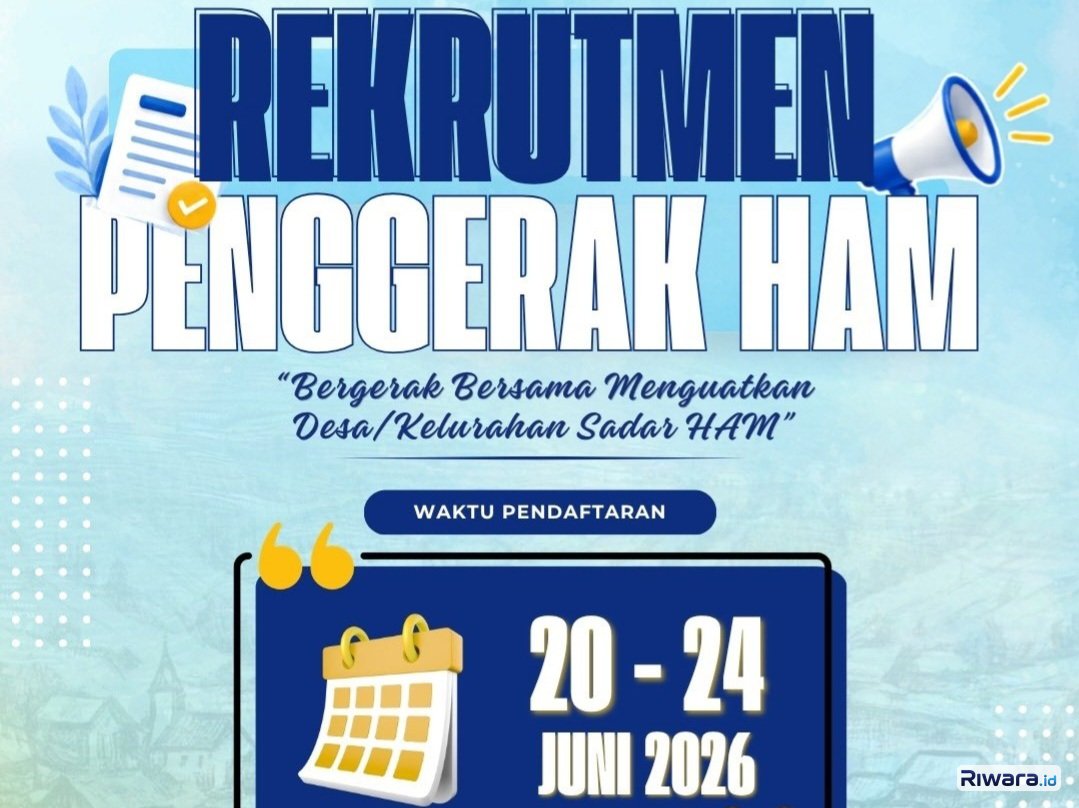 Kementerian HAM Buka Rekrutmen 200 Tenaga Penggerak HAM Tahun 2026, Usia Maksimal 45 Tahun, Pendaftaran 20 Juni hingga 24 Juni