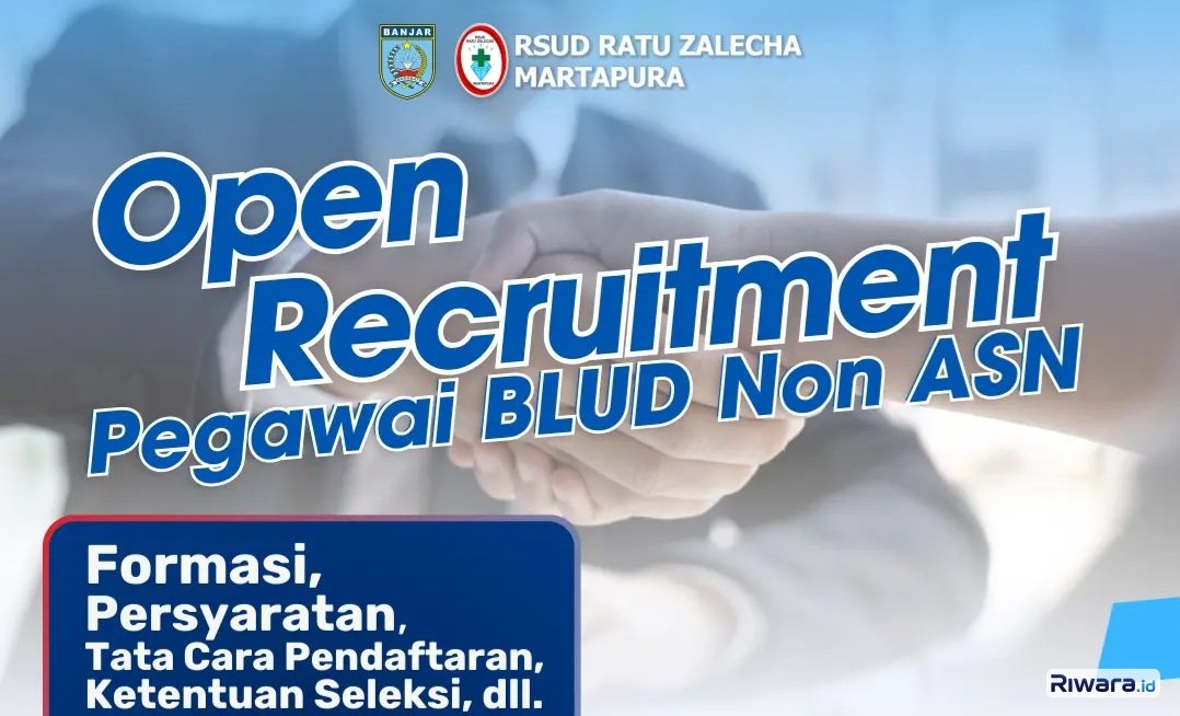 Lulusan Kesehatan Merapat! RSUD Ratu Zalecha Buka Lowongan Pegawai BLUD Non ASN, Pendaftaran Dibuka Mulai 3 Juli hingga 5 Juli 2026