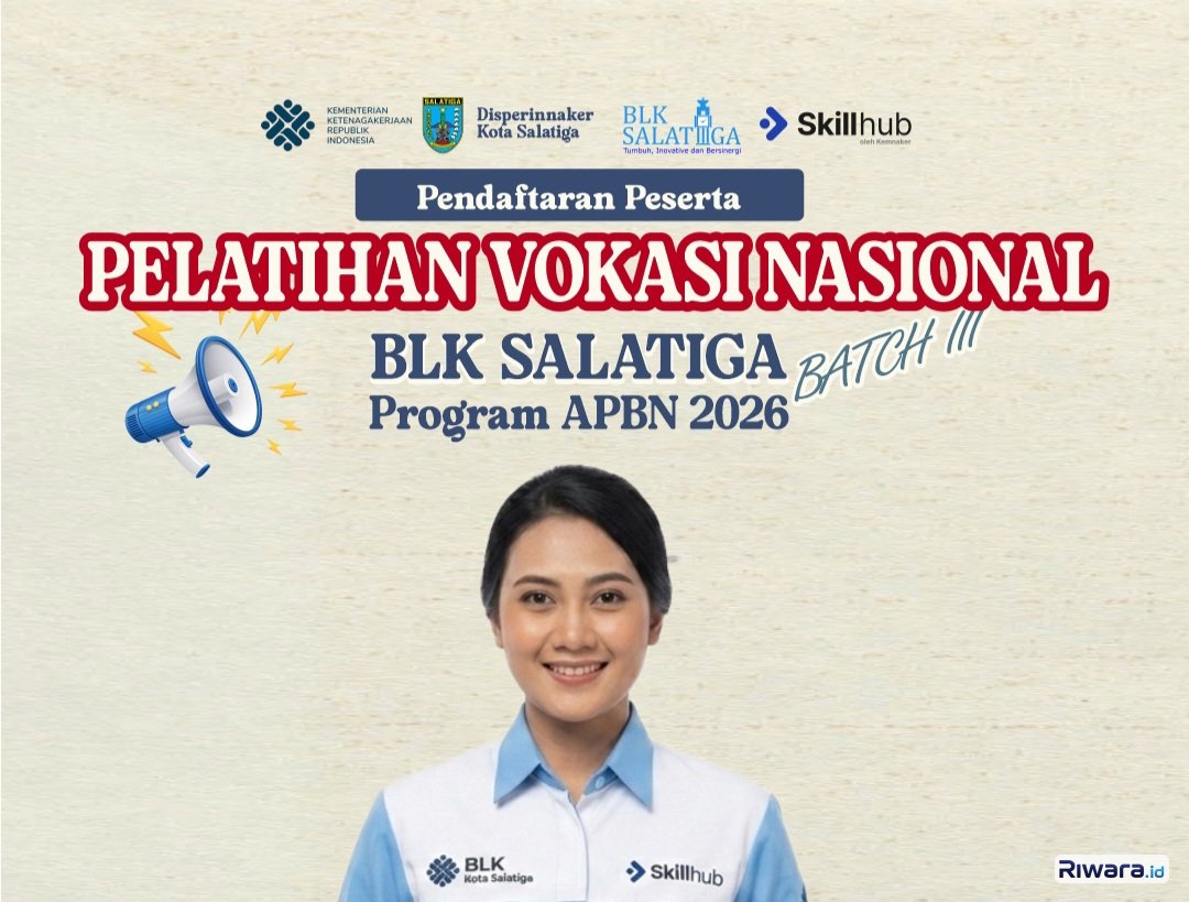 Dibuka! Pelatihan Vokasi Nasional di BLK Salatiga Batch 3, Ada Fasilitas Uang Transport, Cek Ini Cara Pendaftarannya
