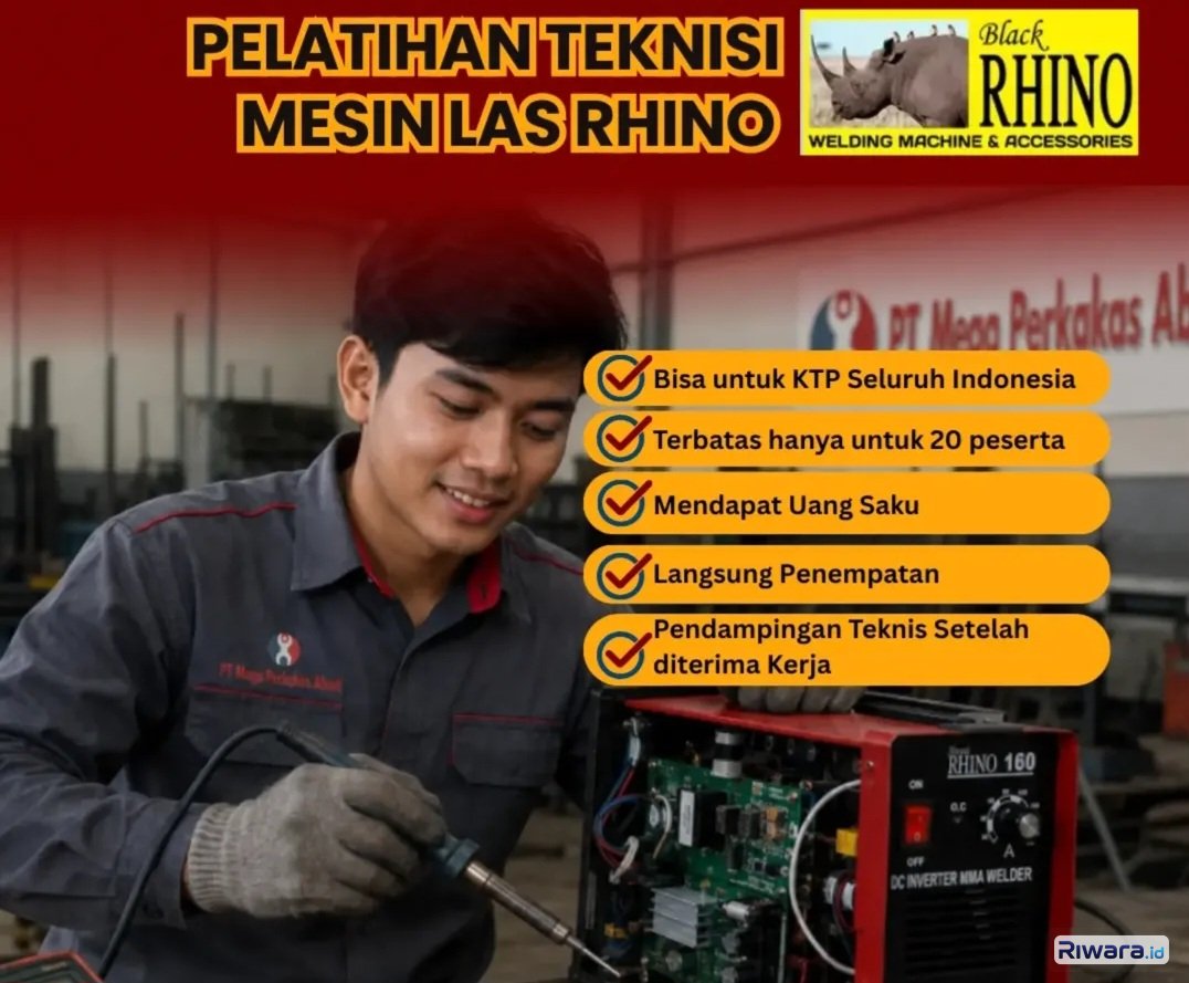Mau Ikut Pelatihan, Langsung Penempatan Kerja? Daftar Saja Pelatihan Gratis Teknisi Mesin Las Rhino di BLKPP DIY, Ini Syaratnya