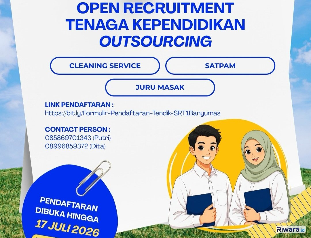 Sekolah Rakyat Menengah Pertama 13 Banyumas Buka Rekrutmen Tenaga Kependidikan Tahun 2026, Pendaftaran Ditutup 2 Hari Lagi
