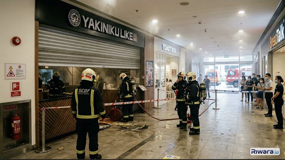 Asap Pekat Kepung Mall Junction 8 Singapura: Kebakaran Restoran Yakiniku Like Paksa 120 Orang Dievakuasi