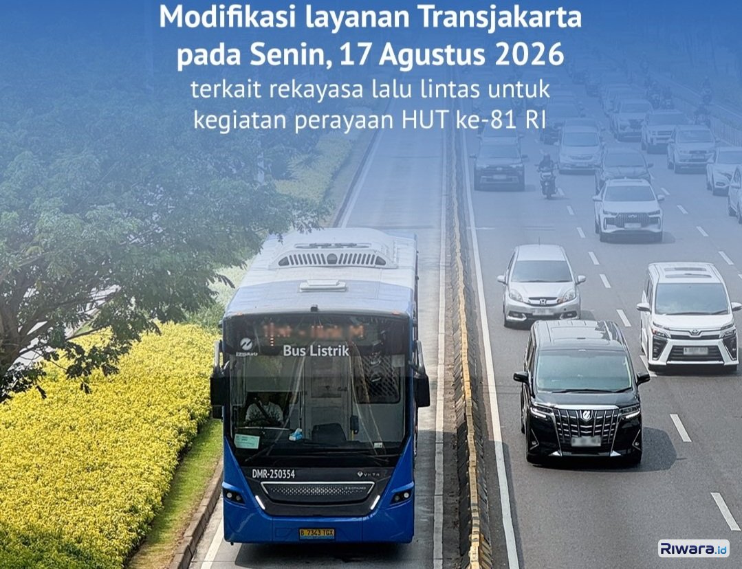Info Penting bagi Pengguna Transjakarta! Berikut Ini Penyesuaian Jadwal Operasional saat Upacara HUT ke-81 Kemerdekaan RI