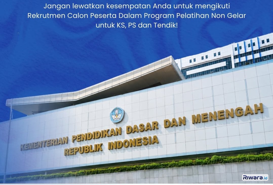 Dibuka! Pendaftaran Pelatihan Non Gelar bagi Kepala Sekolah, Pengawas Sekolah, dan Tenaga Administrasi Sekolah, Ini Syaratnya