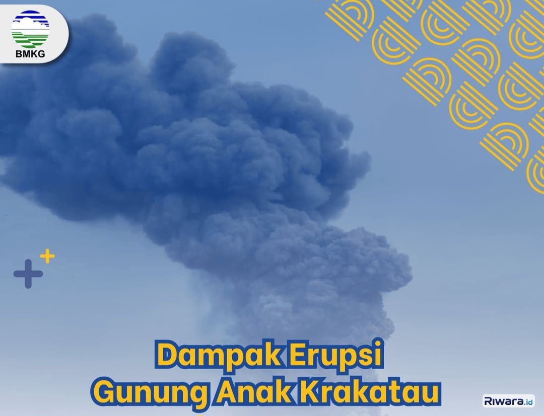 BMKG Imbau Kewaspadaan Dua Pola Sebaran Abu Vulkanik Gunung Anak Krakatau, Ini Sejumlah Wilayah yang Terdampak