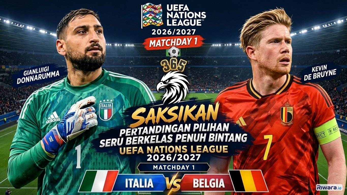 Roberto Mancini Dalam Tekanan! Prediksi Skor Italia vs Belgia di UEFA Nations League 2026
