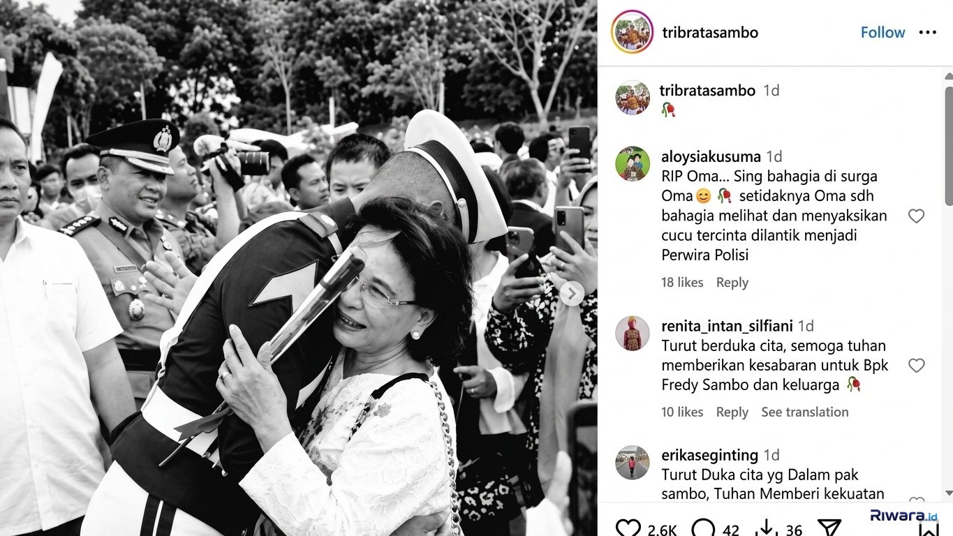 Kabar Duka! Ibu Mantan Kadiv Propam Polri Ferdy Sambo Meninggal Dunia, Foto Unggahan Sang Putra Bikin Haru