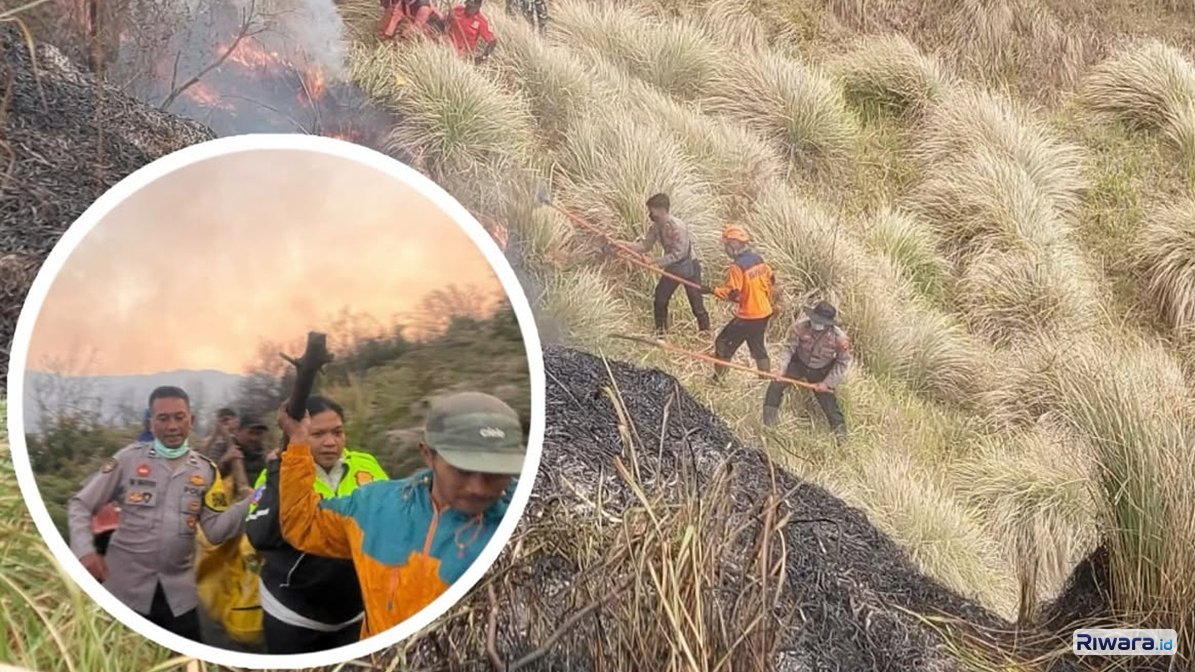 Karhutla Bromo Terjadi Lagi!  Tiga Orang Tewas dan Tiga Lainnya Alami Luka Bakar Akibat Terjebak Kobaran Api
